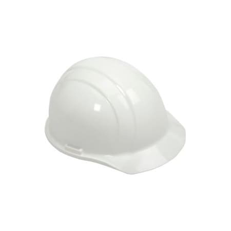 Erb Safety ERB 153; 19761 Americana Hard Hat, 4-Point Pinlock Suspension, White 19761